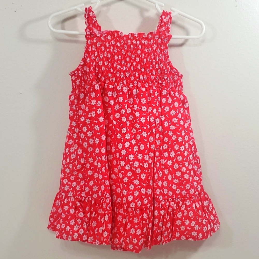 Chaps red and white summer dress size 2/2T